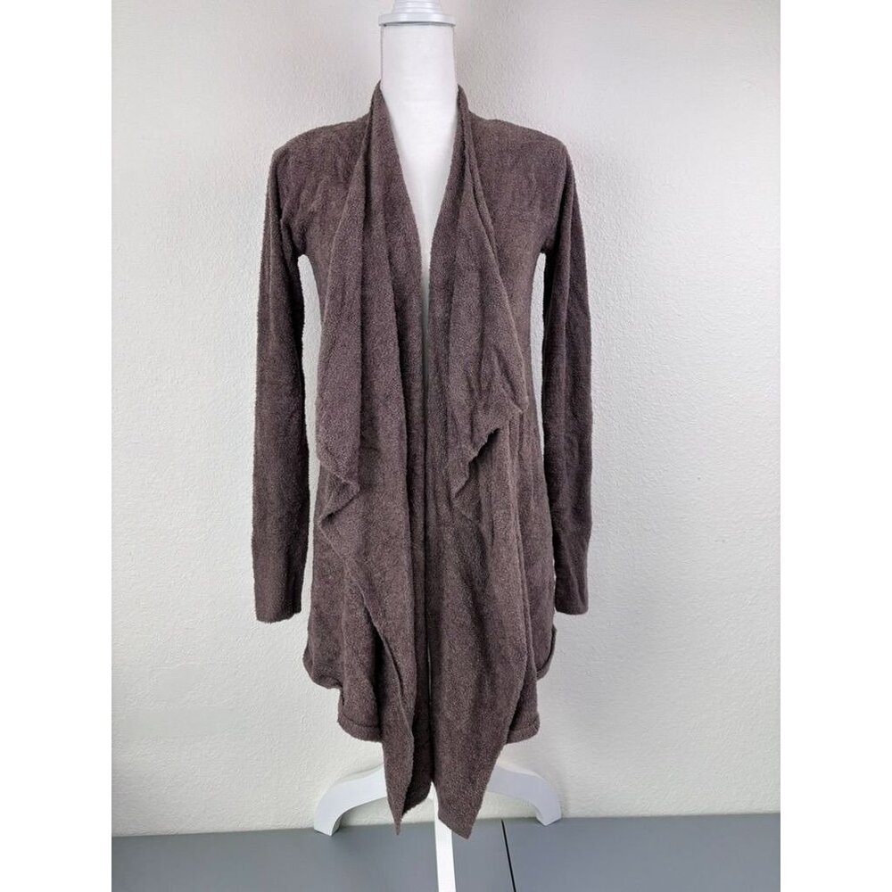 Barefoot Dreams women's small medium brown long‎ sleeve open front cardigan